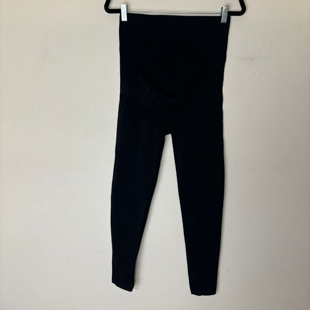 Blanqi Maternity Leggings Womens Large Black Everyday Belly Support Over Bump